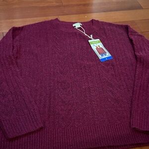 Elegant Maroon Crewneck Sweater for Men
